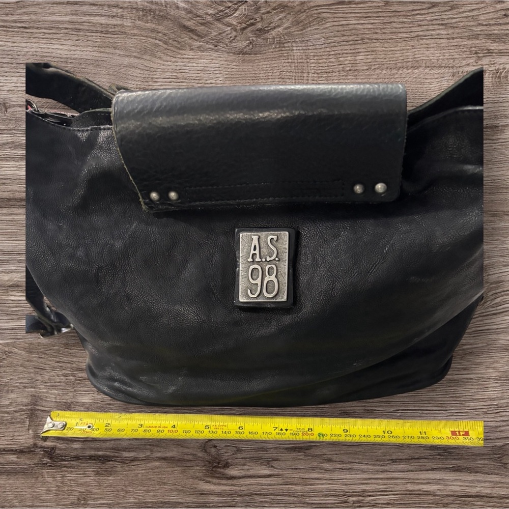 A.S.98 Black Leather bag